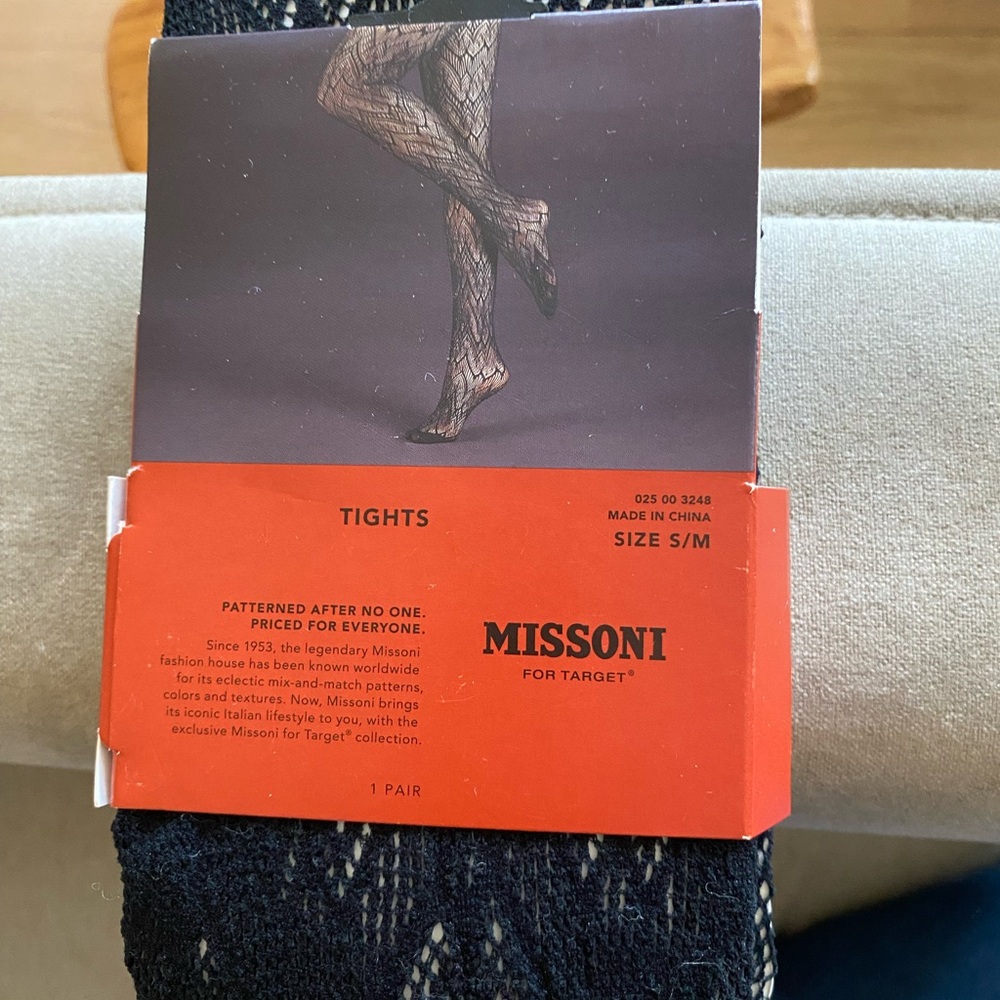 Missoni Black Lace-Patterned Openwork Tights